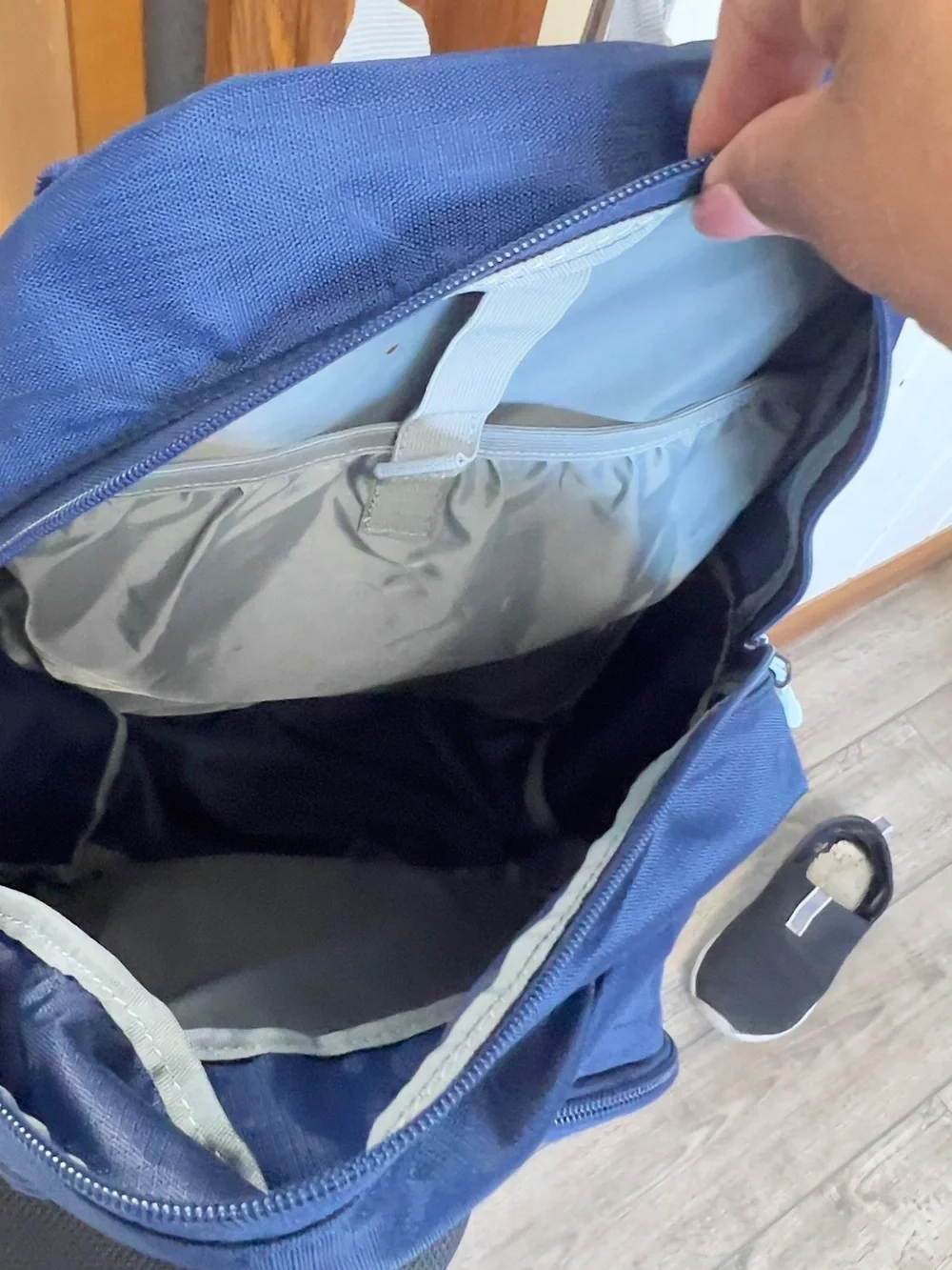 chork Navy Backpack with Light Blue Accents